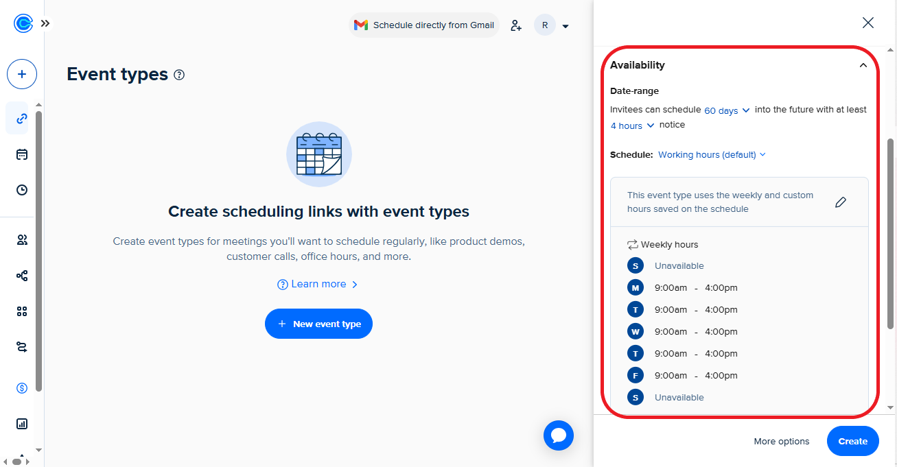 Book to Calendly - availability