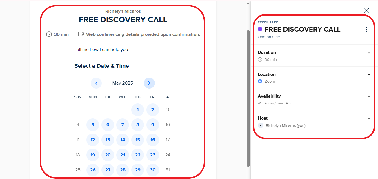 Book to calendly - preview